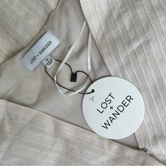 Lost + Wander Mini Wrap Dress Medium in Ivory - Picture 8 of 10
